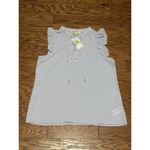 Michael Kors Women's Lilac Purple Sleeveless Blouse w/ Flutter Shoulders, Size M